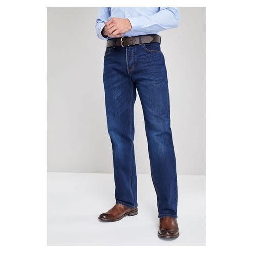Men's Relaxed Straight Fit Denim Jean - Blue