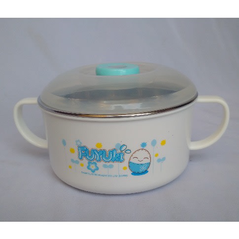 Stainless Steel Lunch Bowl With Lid - White - 300ml