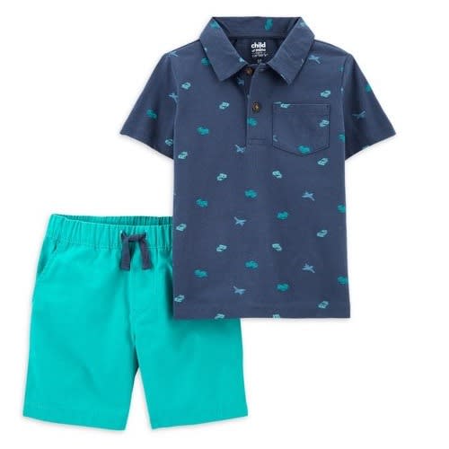 Child Of Mine Baby & Toddler Boys Polo Shirt & Shorts Outfit Set