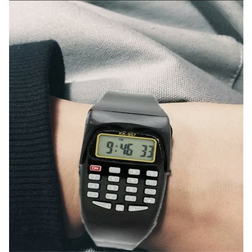 Multifunctional Digital Calculator Watch- Black
