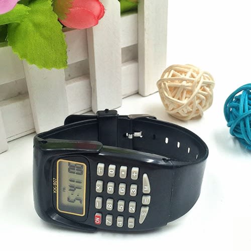 Multifunctional Digital Calculator Watch- Black