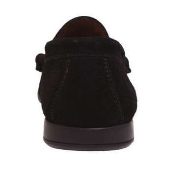 Men's Suede Loafers With Bell - Black