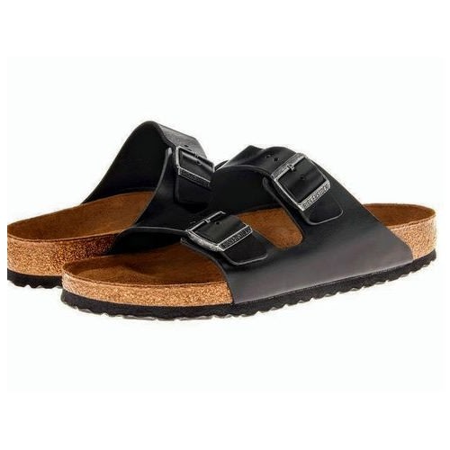 German Slips: Black Leather