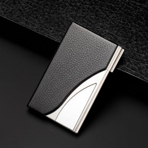 Executive Stainless Steel Business Card Holder Wallet-Black