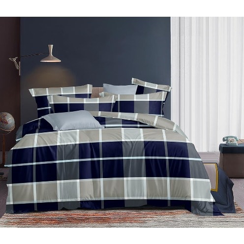 Bedsheet With 4 Pillow Cases- Blacflo