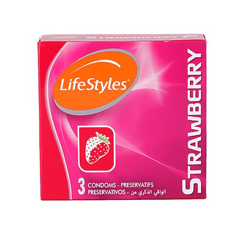 Lifestyles Strawberry Condom - 4 Packs