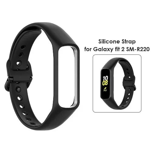 Replacement Silicone Strap For Samsung Galaxy Fit 2 - Black