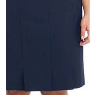 Plus Size Box Pleat Pencil Skirt - Blue