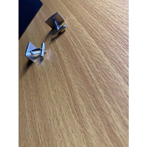 Carpet Cross Men's Steel Cuff Links