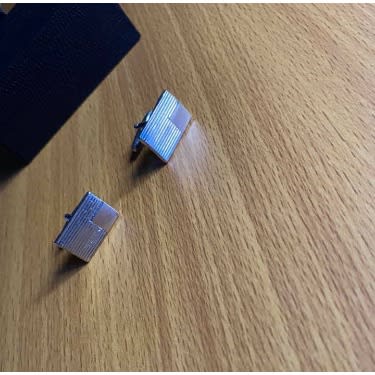 Carpet Cross Men's Steel Cuff Links