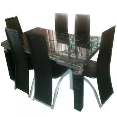 Exquisite Marble Dinning With 6 Chairs