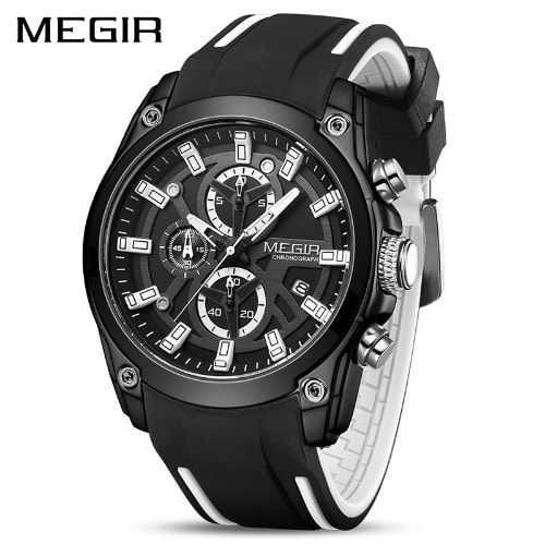 Chronograph Men Quartz Wristwatch - Black