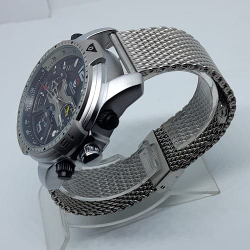 Time Leader Stainless Steel Chronograph Watch - Silver
