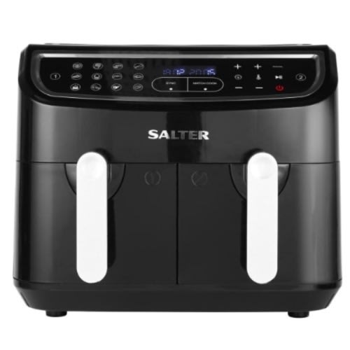 Dual Hot Large Air Fryer - Double Basket & Timer Family Cooking - 8.2 L