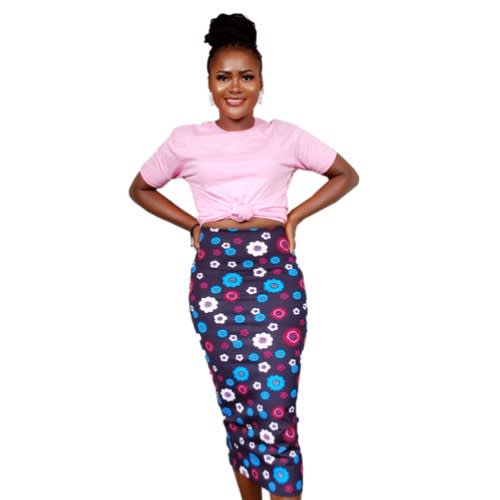 Pink Top And Floral Skirt Co-ordinate Two Piece