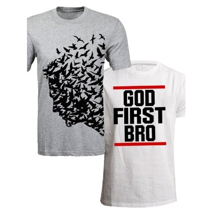 Exclusive T-shirt Bundle (2-in-1) - Grey & White