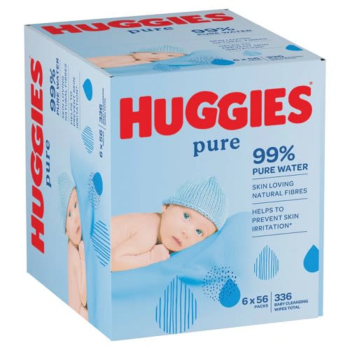 Pure Baby Wipes - 6 x 56