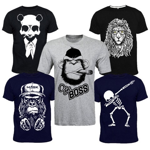 Party Freaks Tshirt 5-in-1 Bundle - Multicolour
