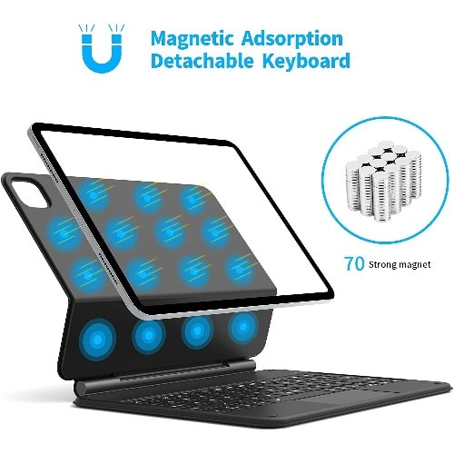 Magic Keyboard With Backligt Touchpad For 11 Inch Ipad Pro (2018/2020/2021)