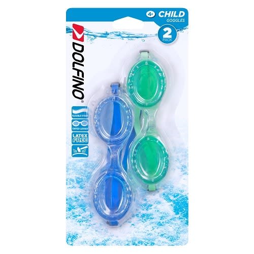 Kids Swimming Sports Goggles - Blue & Green
