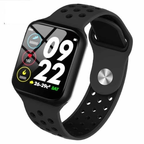 F8 Waterproof Smart Watch With Heart Rate Monitor & Fitness Bracelet - Black