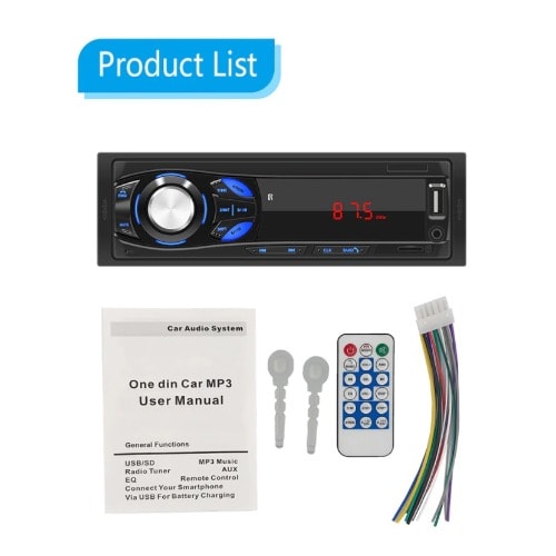Swm-1044 Universal Car Bluetooth Mp3 Player Supports Tf Card U Disk Fm Car Radio