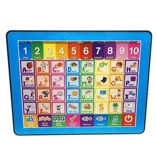 Kid's Educational Learning Touch Pad - Blue