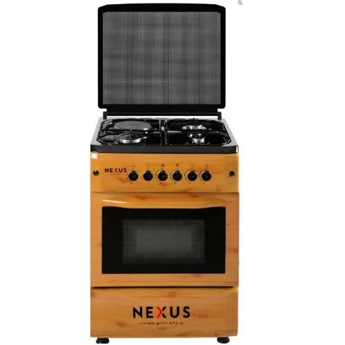 3 Gas Burner + 1 Electric Wooden Oven & Grill Cooker - 60x60