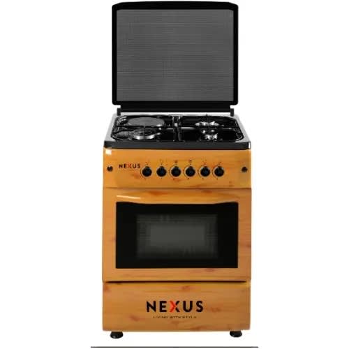 3 Gas Burner + 1 Electric Wooden Oven & Grill Cooker - 60x60