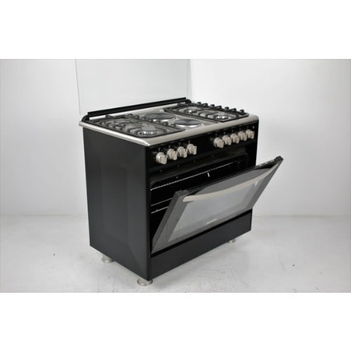 Aeon Gas Cooker 90x60 With 4 Gas + 2 Hot Plate And 2 Gas Oven Burner - Inox Hob - Ff9422gbzj