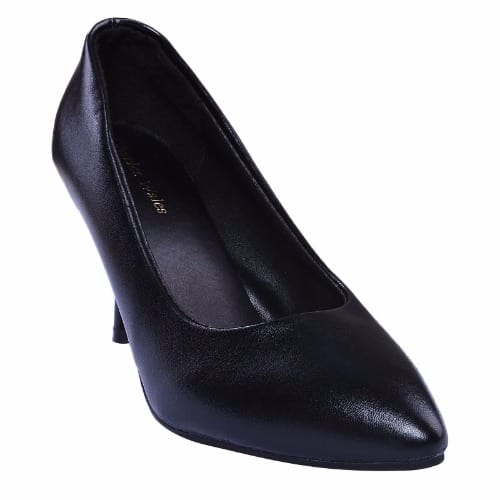 Ladies Leather Mid Heel Court Shoes