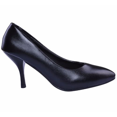 Ladies Leather Mid Heel Court Shoes