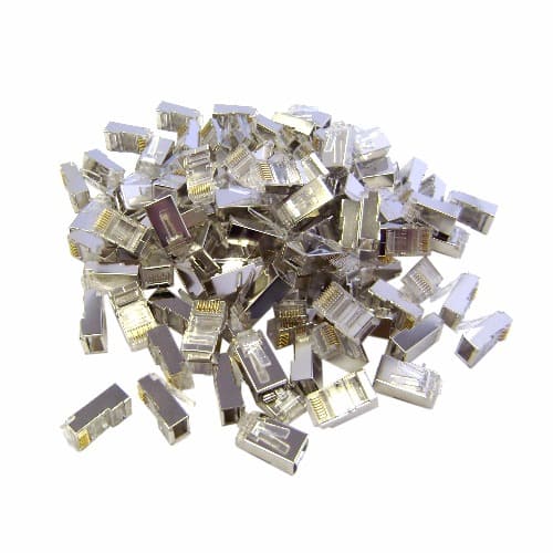 RJ-45 Shielded Cat5 Modular Plug Connector - 100 Pieces