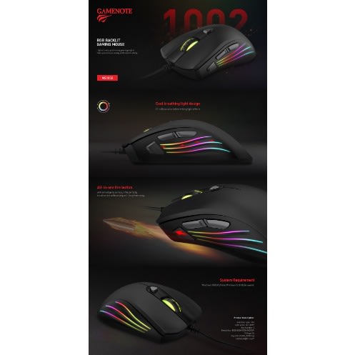Havit Ms1002 Rgb Backlit Usb Gaming Mouse