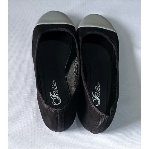 Flat Shoe - Black & Silver