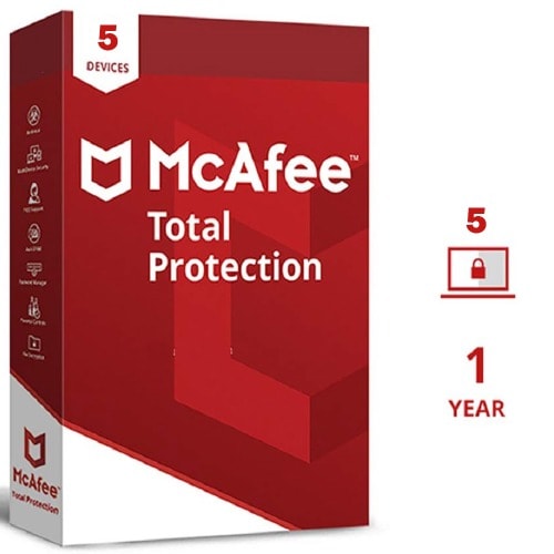 Mcafee Total Protection 2022 Activation License For 5Pieces-1 Year