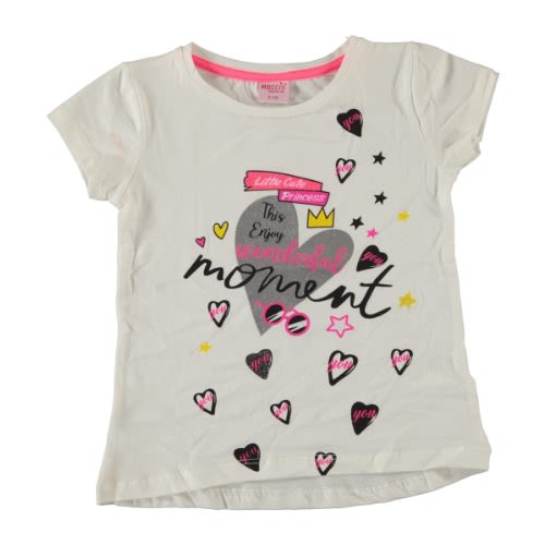 Enjoy Wonderful Moment Girls T-shirt - Cream