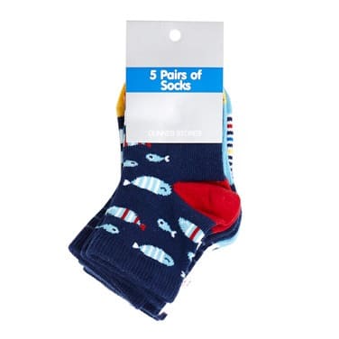 Boys Design Socks - Pack Of 5