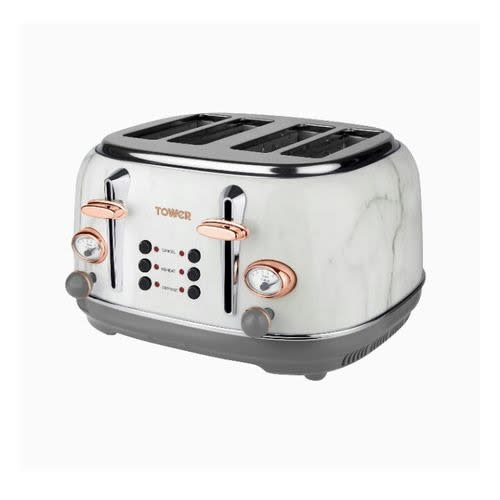 Marble 4 Slice Toaster With Removable Crumb Tray - 1630w