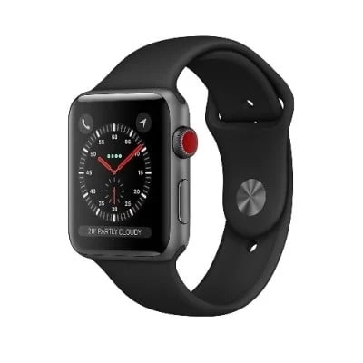 Watch Series 3 - Cellular - 38mm Space Grey Aluminum Case - Black Sport Band