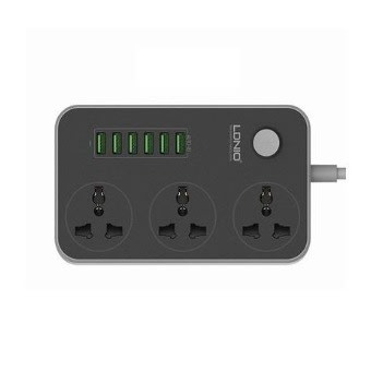 Ldnio 6 Port USB 3 AC Intelligent Surge Protector - Power Socket