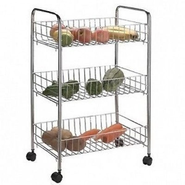 3-Tier Trolley Storage Rack