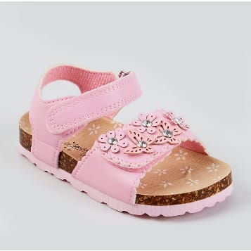 Floral Strap Sandals For Girls