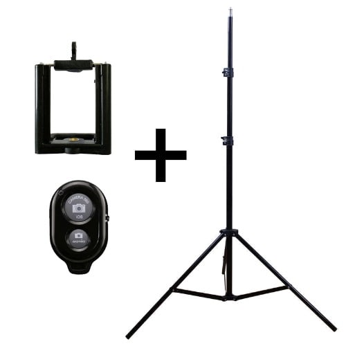 Tripod Stand And Phone Holder & Bluetooth Remote Control