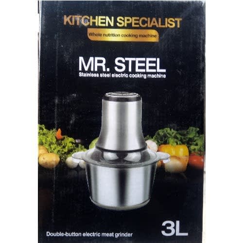Mr. Steel Electric Stainless Yam Pounder & Food Processor Machine-3L