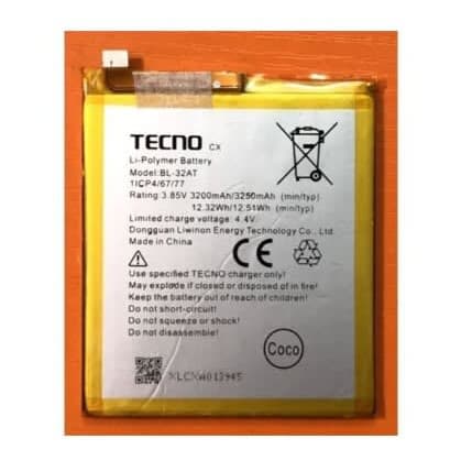 Replacement Battery For Tecno Camon Cx 32at