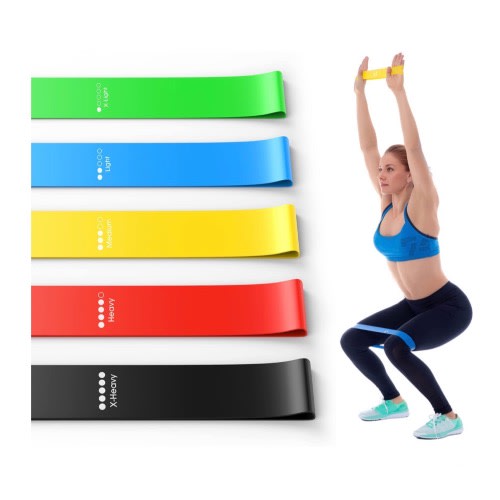 Resistance Exercise Band Loop Yoga Pilates -5 In 1