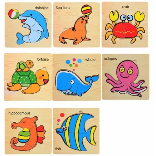 Educational Montessori Jigsaw Puzzel For Children - 8 Pieces