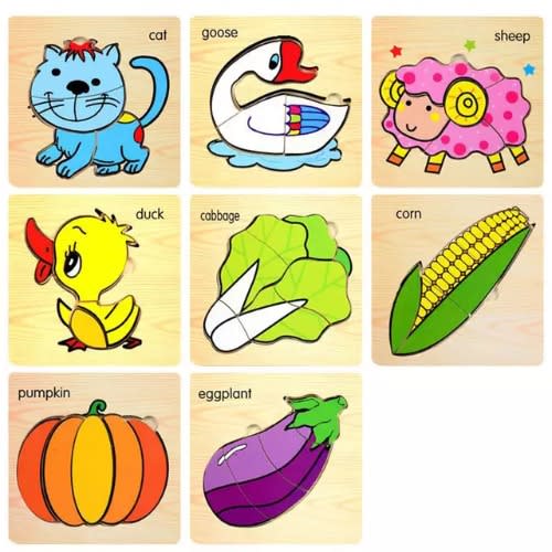 Educational Montessori Jigsaw Puzzel For Children - 8 Pieces
