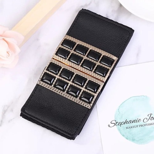 Ladies Elastic Wide Waist  Belt - Black